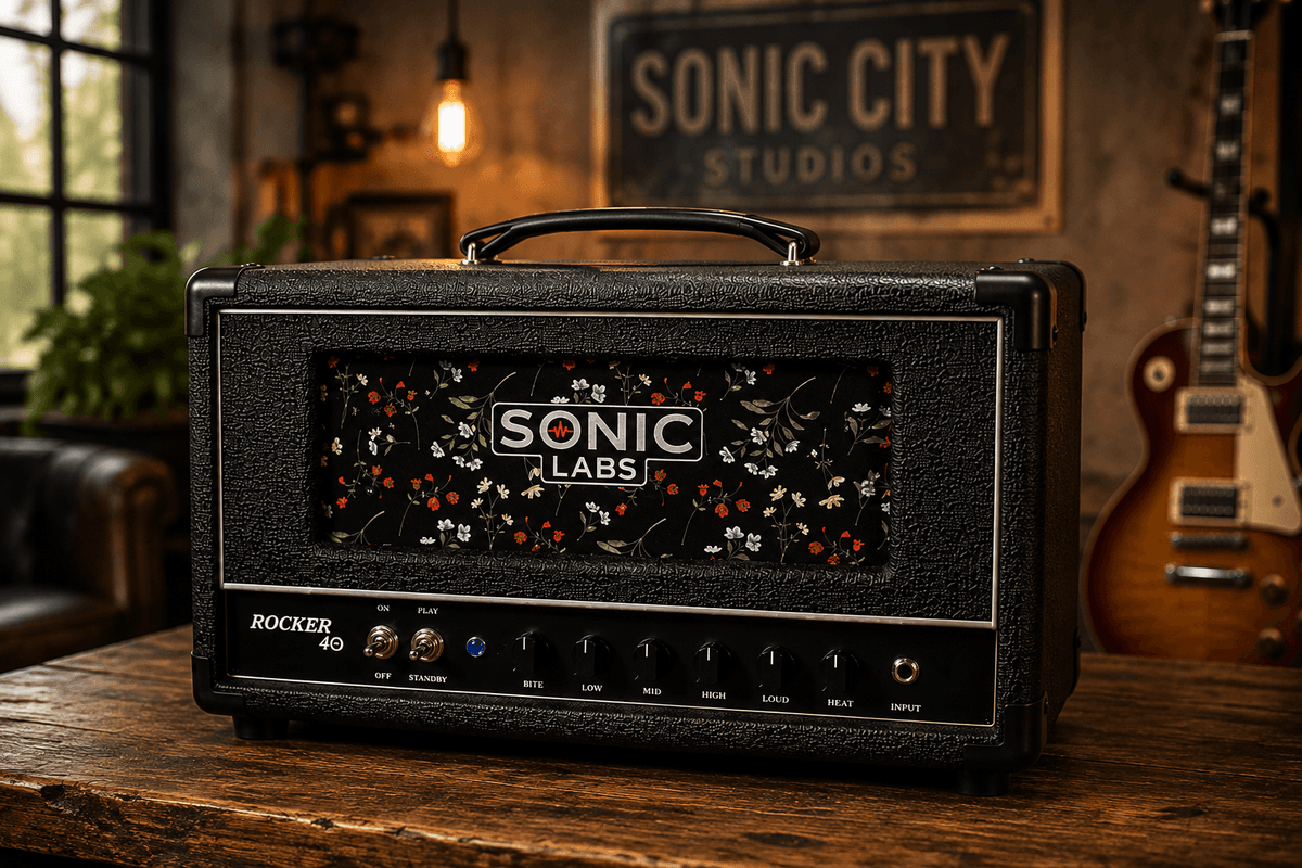 Sonic Labs Rocker 40 in black tolex