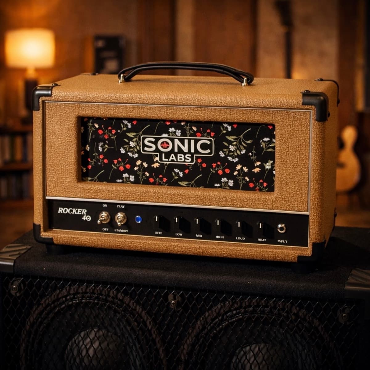 Sonic Labs Rocker 40 in tan tolex